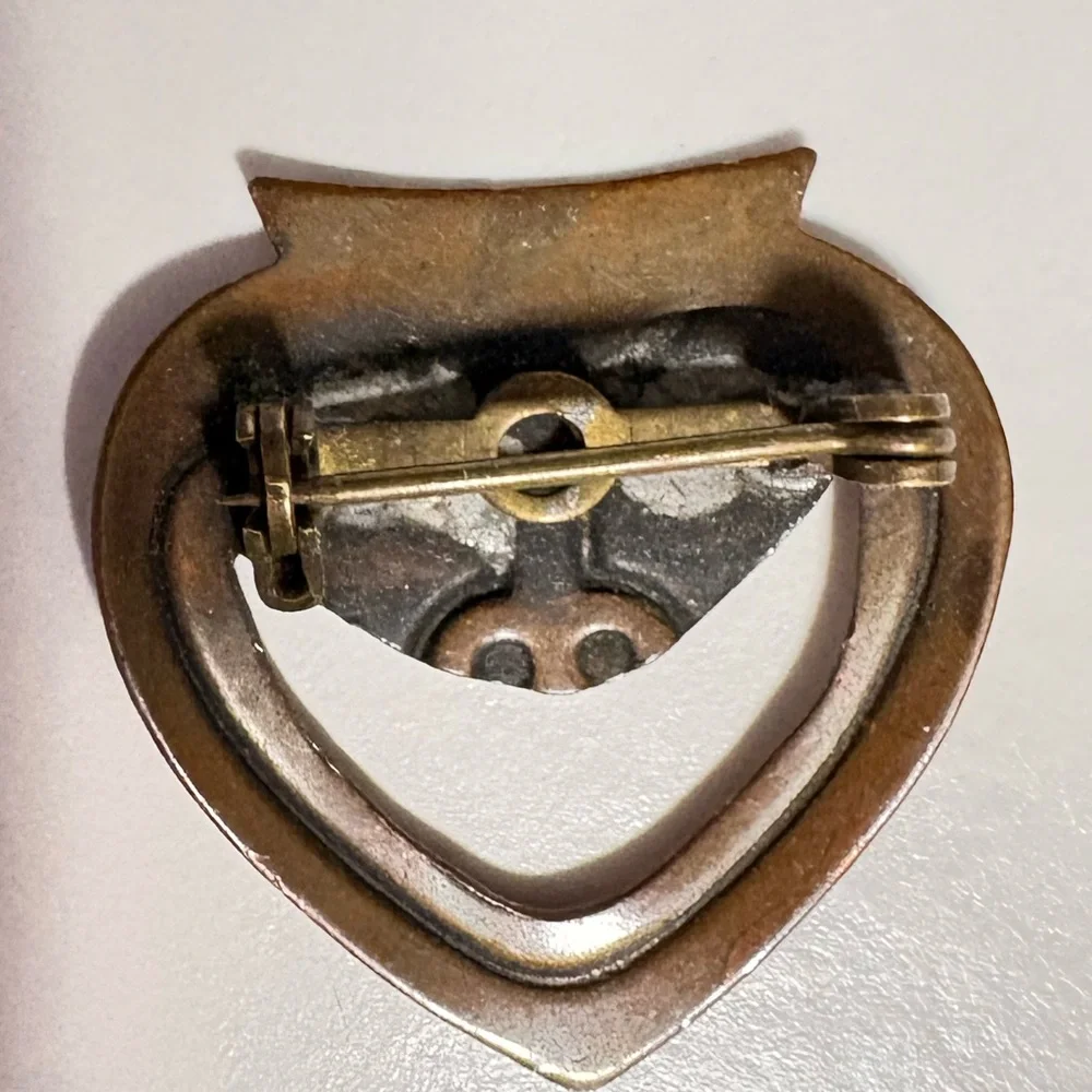Vintage 50s Mexican Mid-Century copper Modernist Comedy Tragedy Theater Brooch